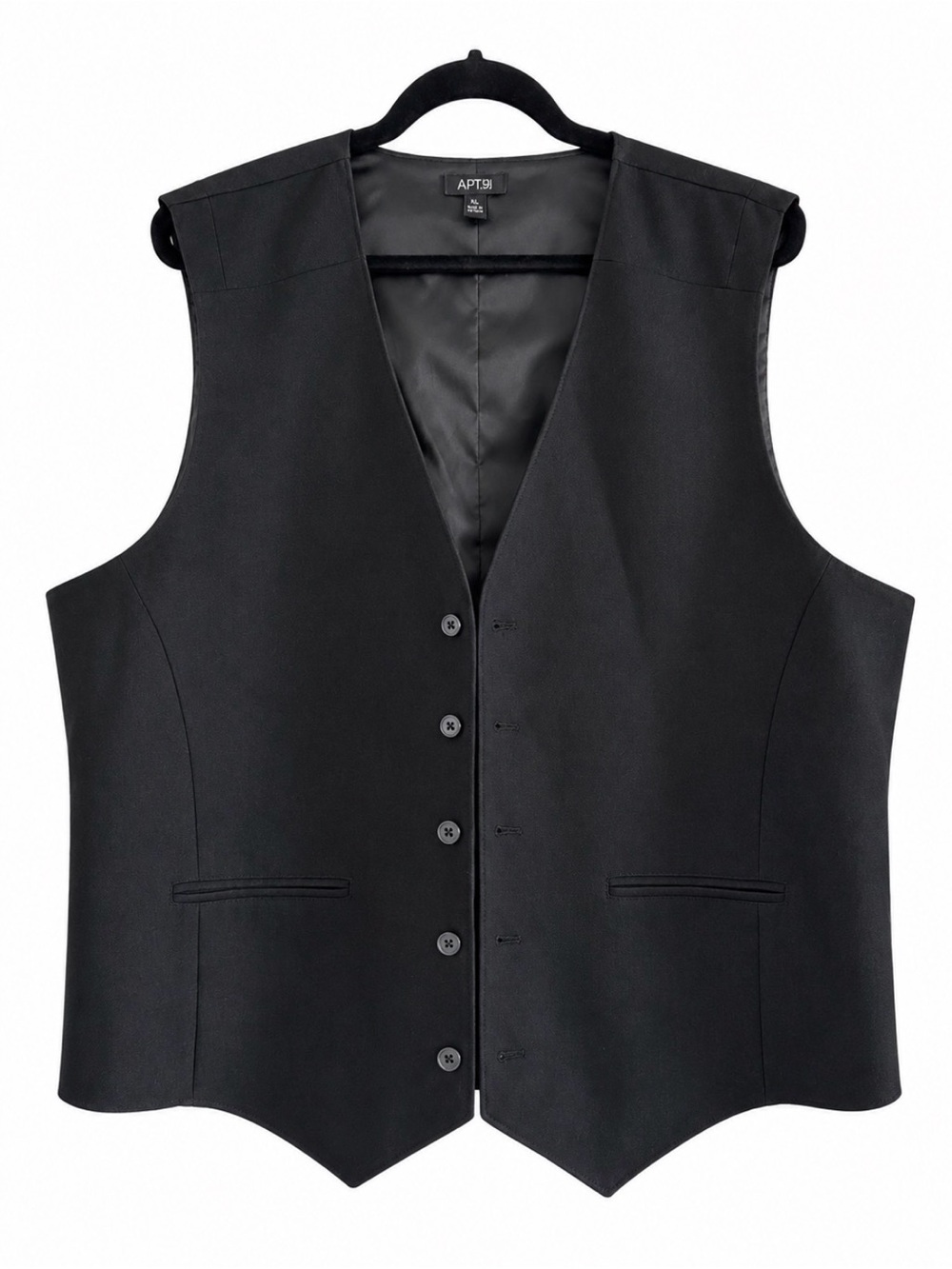 Apt. 9 Black Formal Dress Vest XXL Men’s Suit Waistcoat
